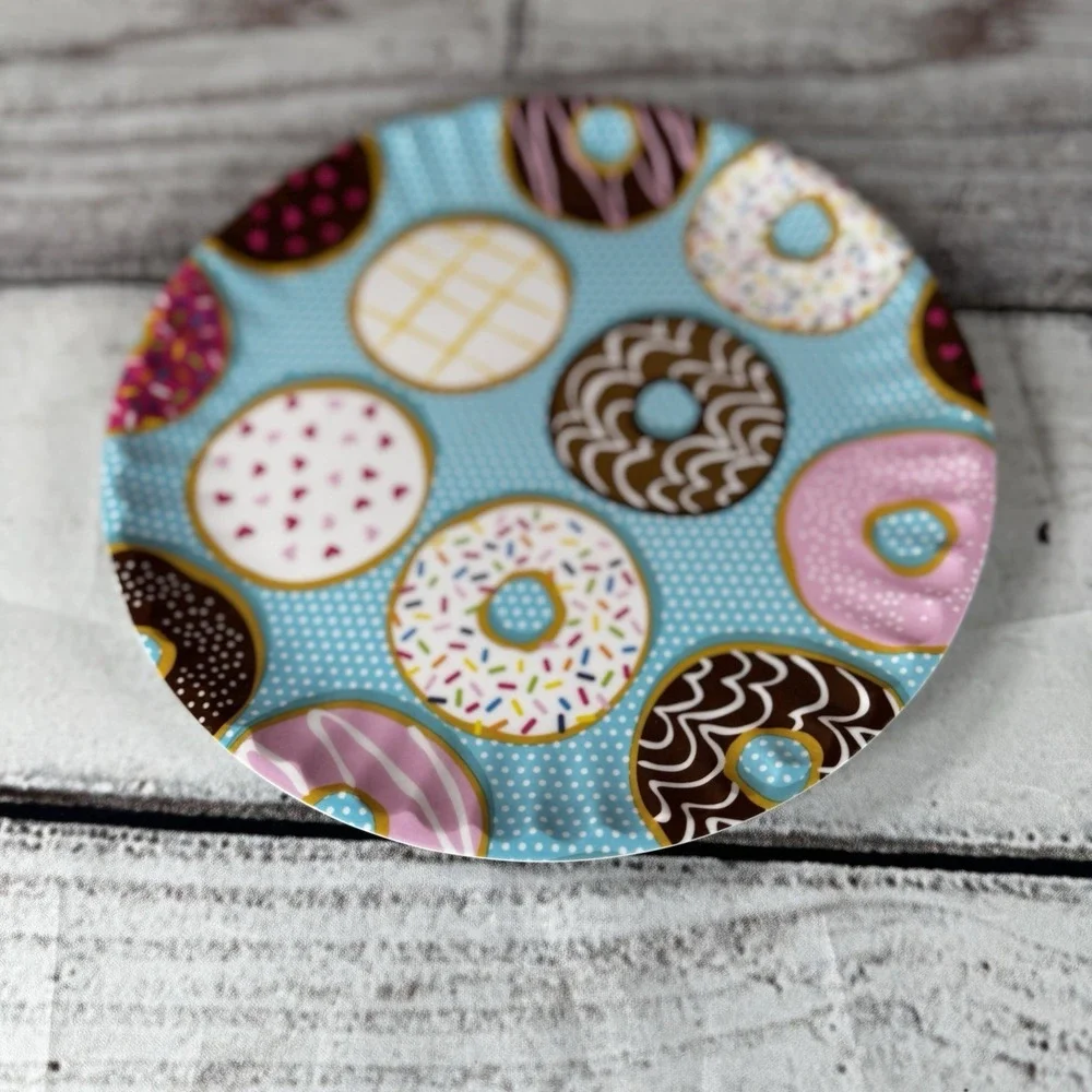 Kensie Home Melamine Plate Donut Pattern 12‎ Count  8